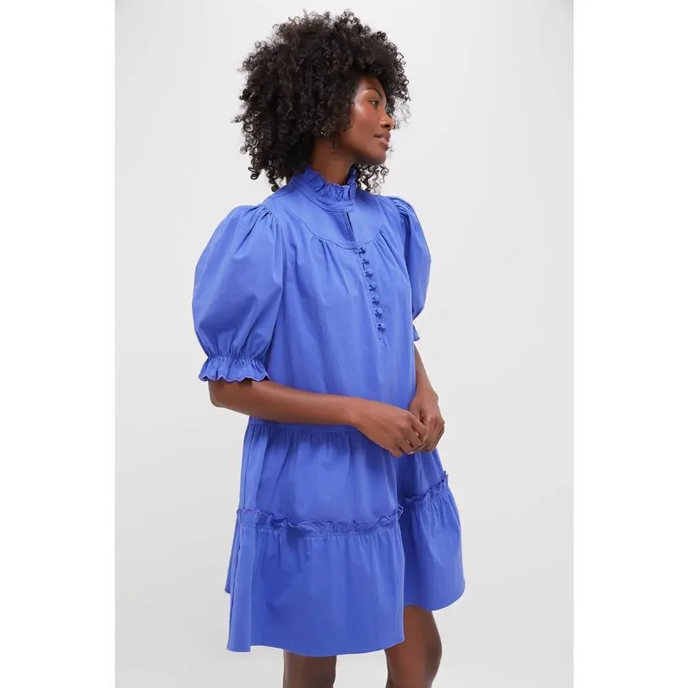 POMANDER PLACE Azure Blue Selena Mini Dress Size L NWT Retail $148 Tuckernuck - Picture 5 of 8